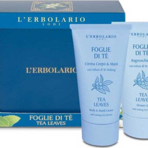 20210421091657 l erbolario foglie di te beauty box shower gel 250ml body cream 75ml