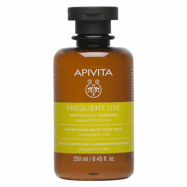 apivita frequent use gentle daily shampoo σαμπουάν καθημερινής χρήσης με χαμομήλι μέλι 250ml