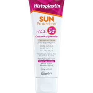 histoplastin sun protection face cream to powder spf50 tinted medium 50ml