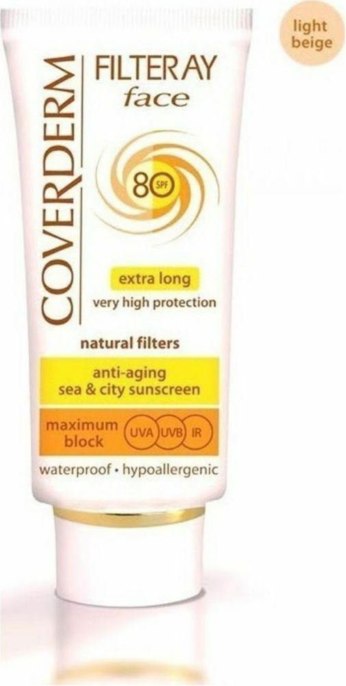 20230913131634 coverderm filteray tinted cream light beige adiavrochi antiliaki krema prosopou spf80 me chroma 50ml