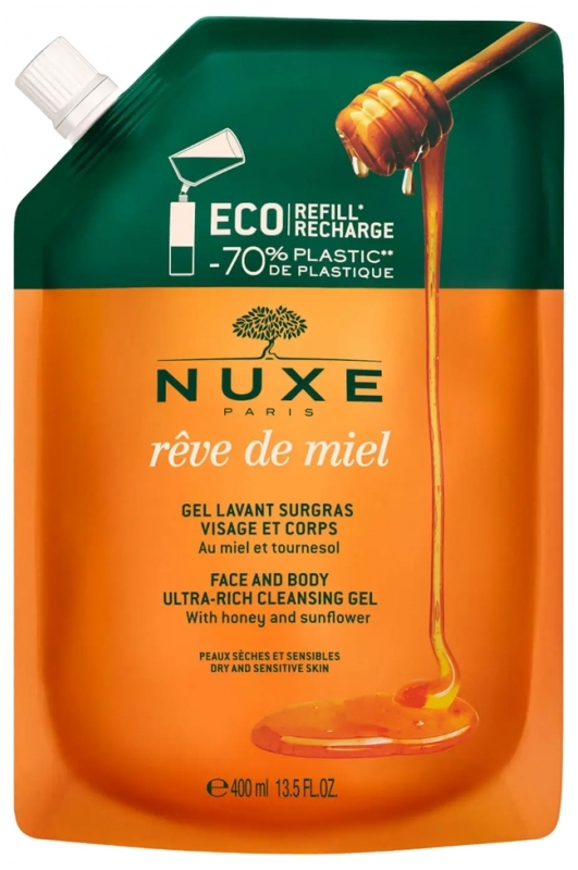 20231113143859 nuxe reve de miel afroloutro se gel gia prosopo soma refill 400ml