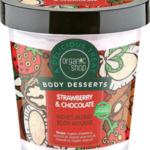 20200224100722 organic shop body dessert strawberry chocolate moisturising body mousse 450ml