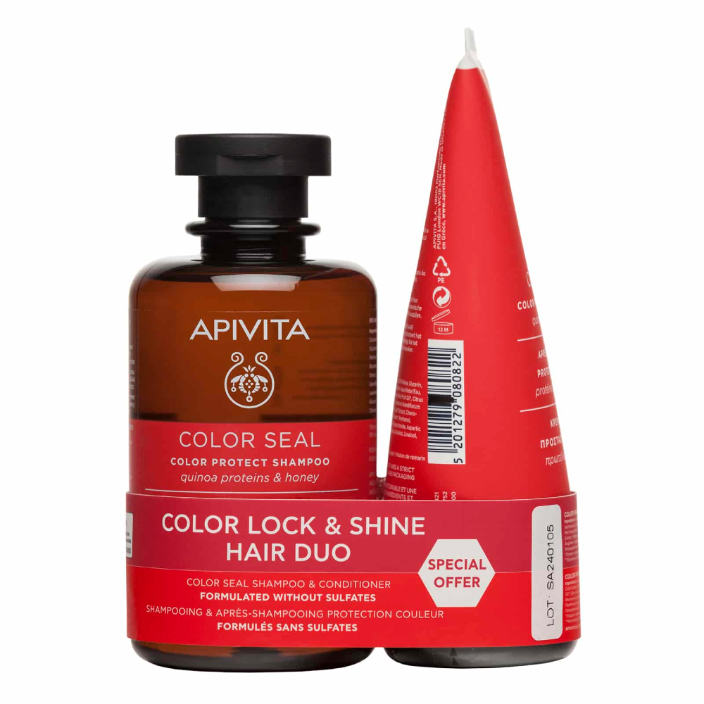20240613103444 apivita color lock shine hair duo set therapeias mallion me sampouan maska kai conditioner