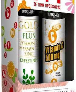 xlarge 20230222090209 ino plus gold plus vitamin c vitamin d3 zinc lemon lime vitamin c 500mg 40 anavrazonta diskia